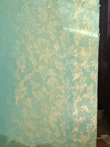 Customer photo review of Scrolling Leaf - Paintable Wallpaper