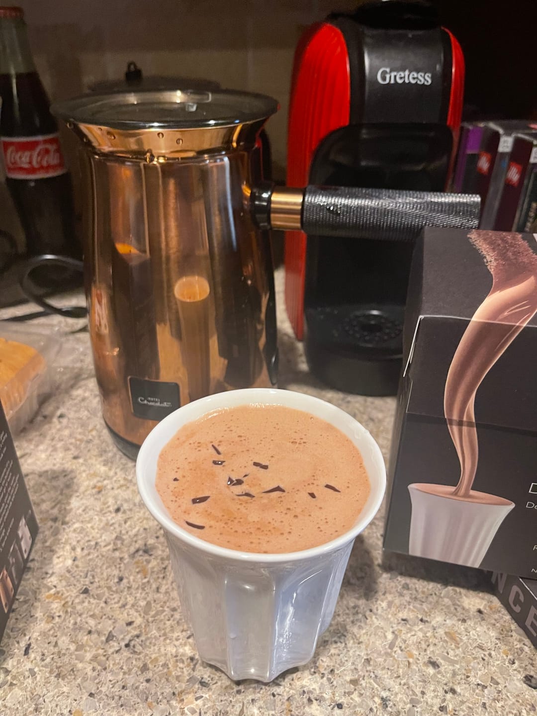 Customer photo review of Classic 70% Hot Chocolate Flakes