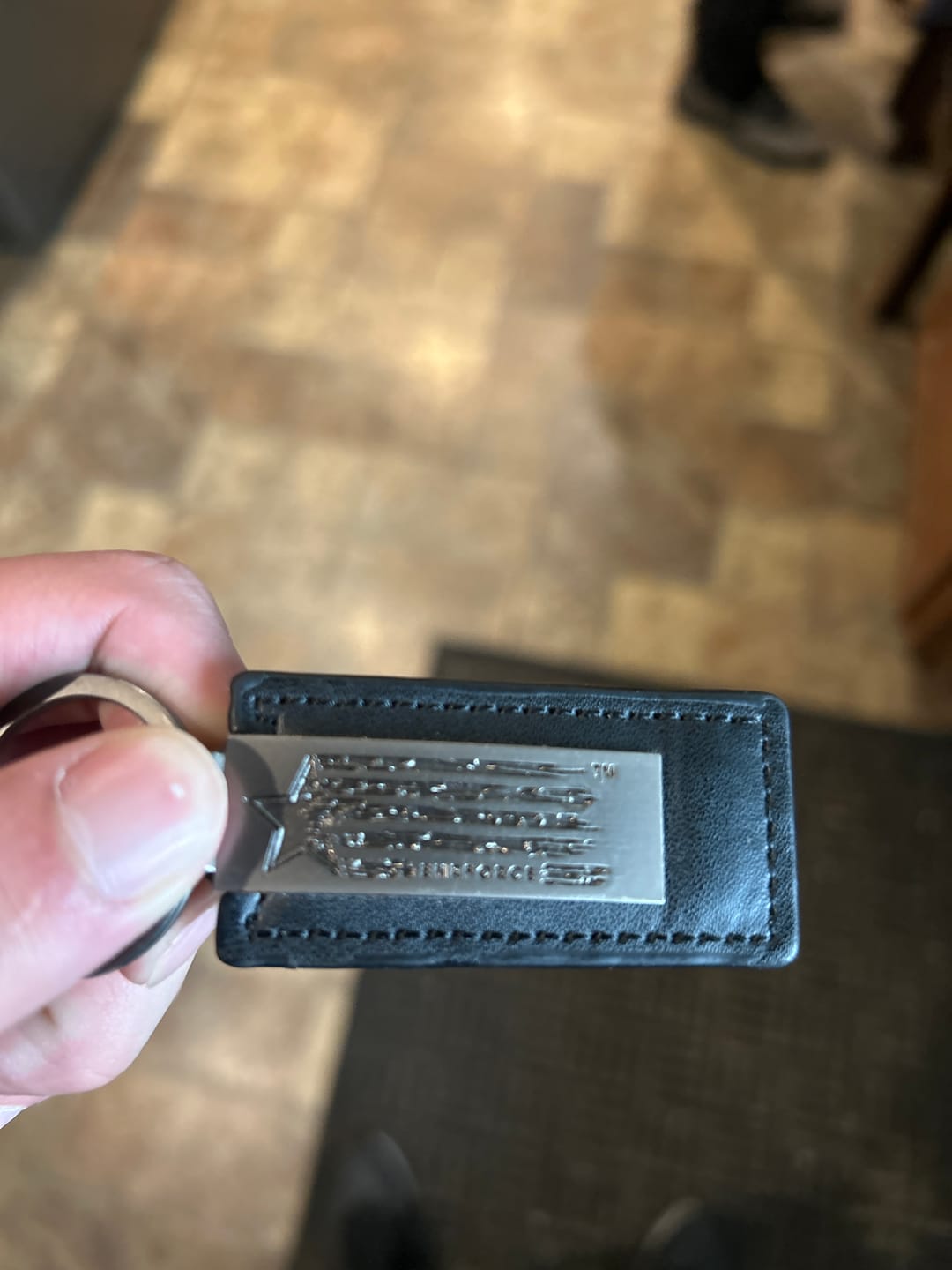 Customer photo review of Premium Keychain (black)