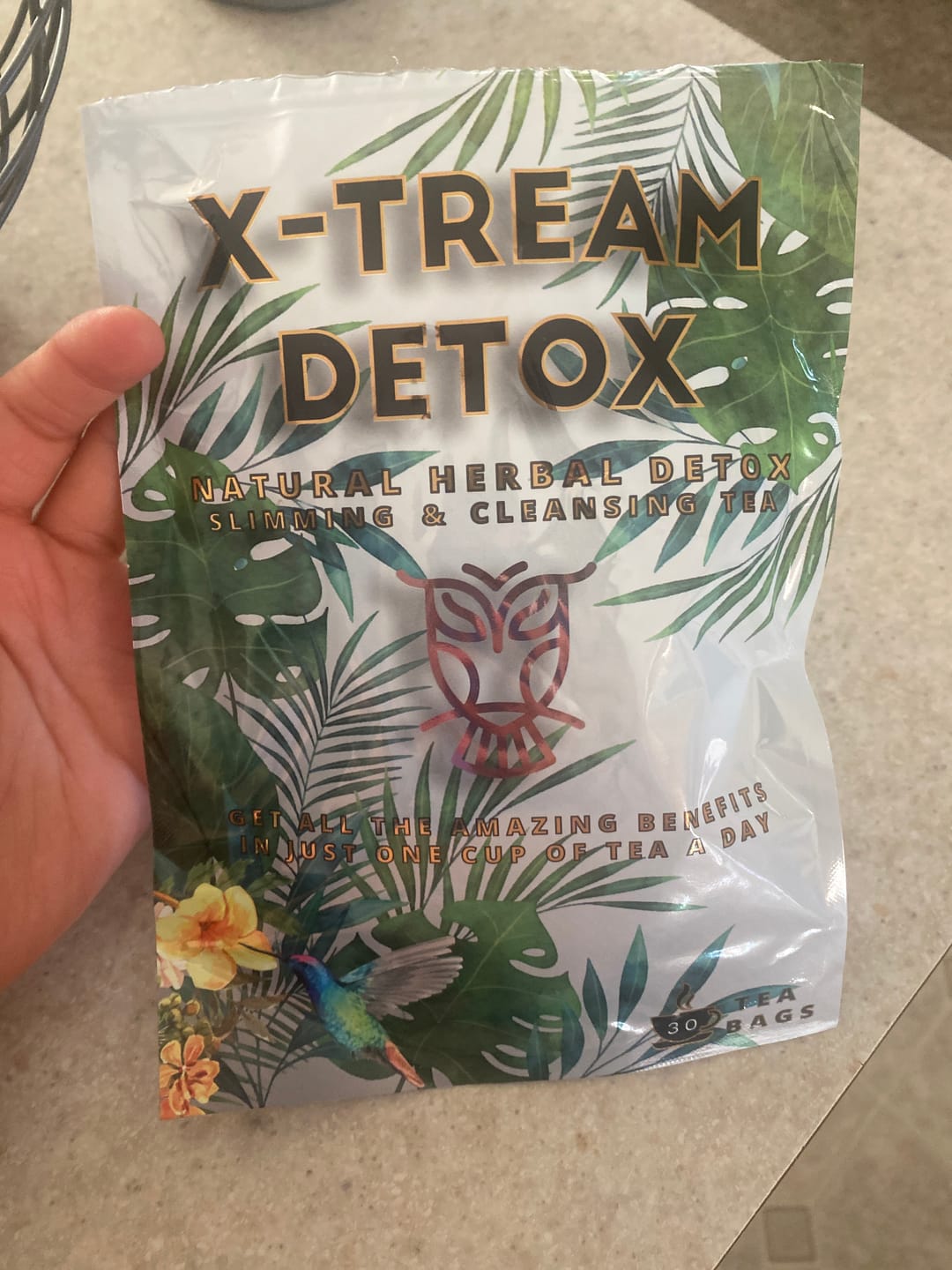Customer photo review of X-TREAM DETOX TEA (GOOD NIGHT BLEND) 1 BAG 30 DAY SUPPLY ( STRONGER VERSION ) TROPICAL 30 DAY SUPPLY