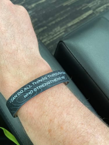 Customer photo review of Philippians 4:13 Wristband
