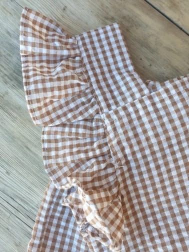 Customer photo review of Plaid Ruffle Shorts Set