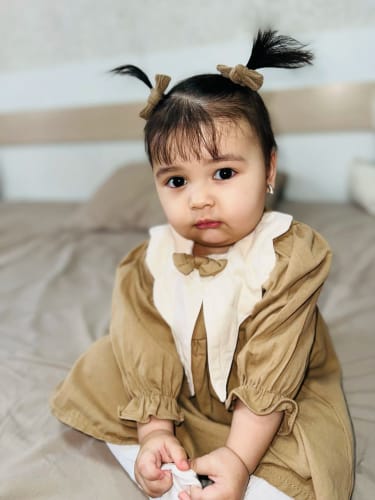 Customer photo review of Charlie Collar Bow Tie Dress