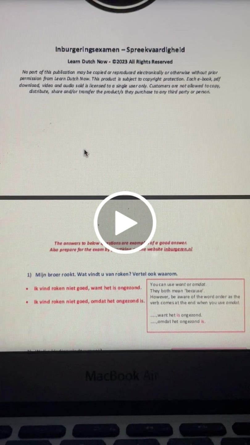 Customer video review of A2 exam - Speaking