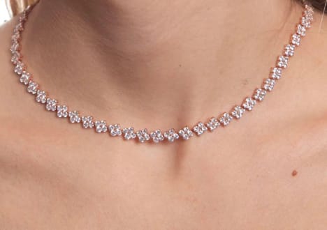 Customer photo review of Collana Strass Square