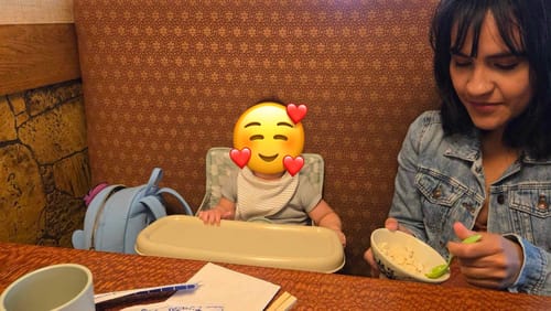 Customer photo review of Parker portable baby chair