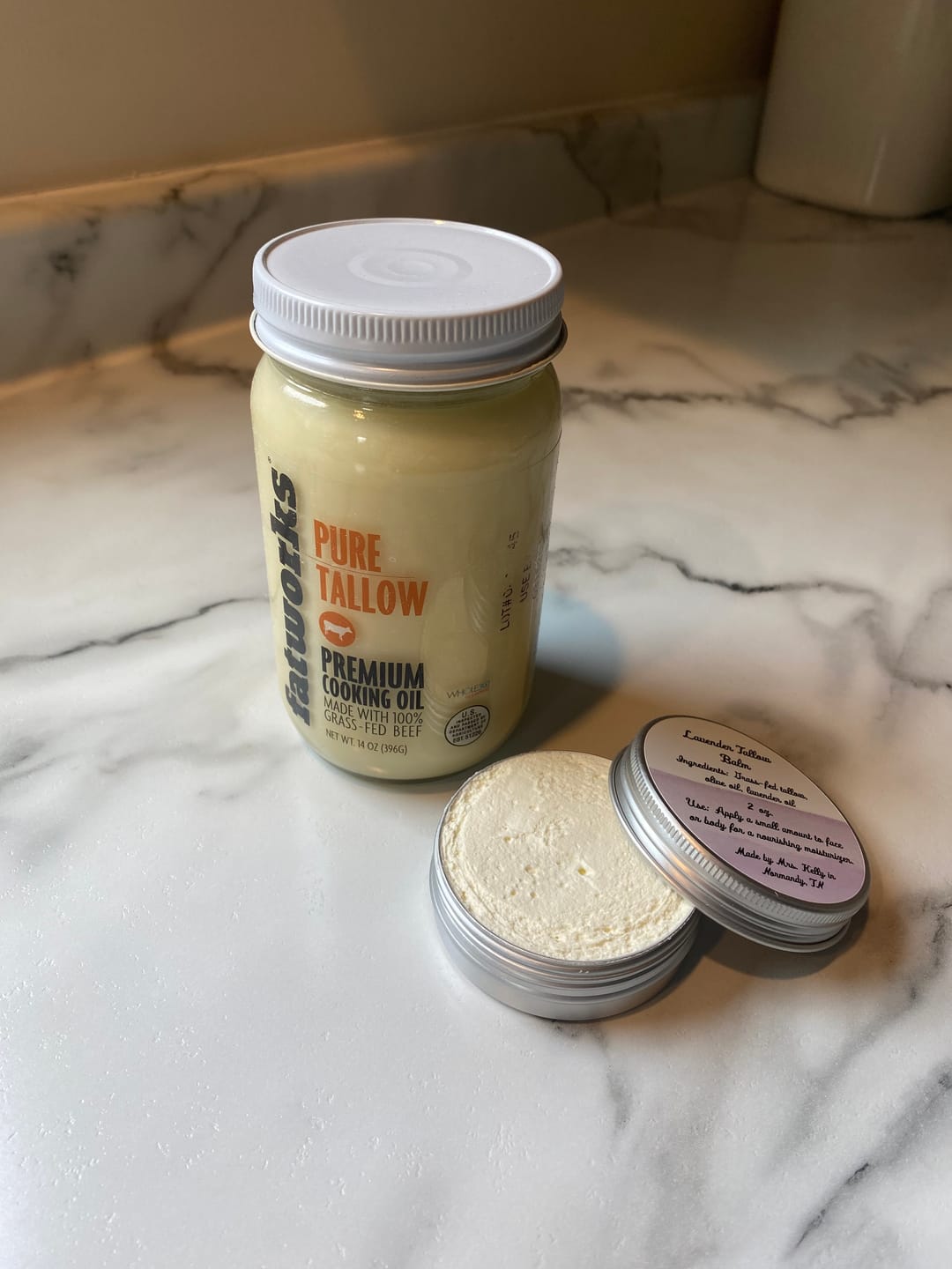 Customer photo review of Grass Fed Beef Tallow (14 oz)