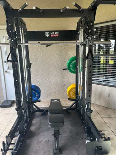 Customer photo review of Major Fitness B52 All-In-One Home Gym Smith Machine