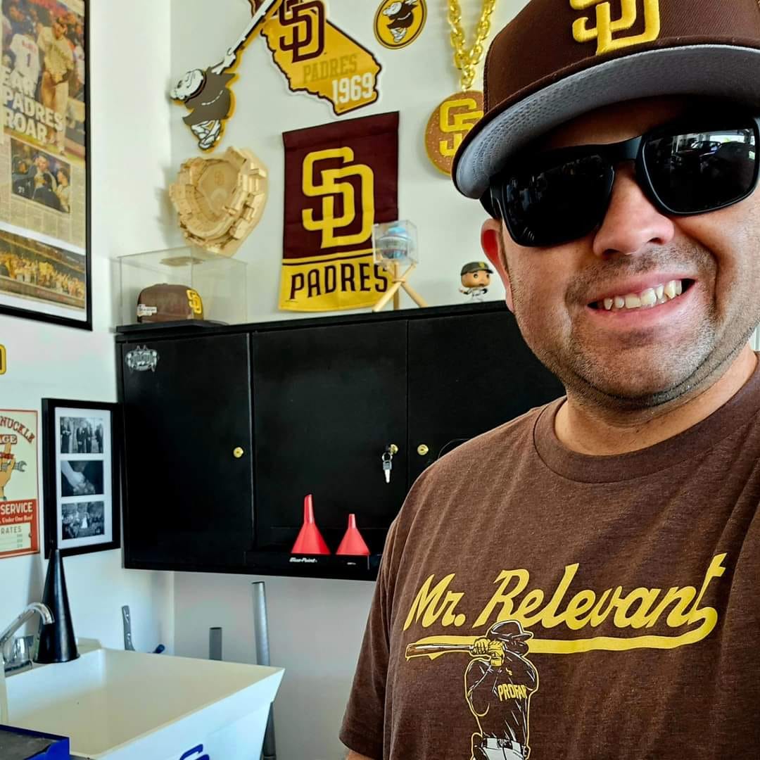 Customer photo review of San Diego Padres "Swinging Friar" 3D Vintage Metal Wall Art
