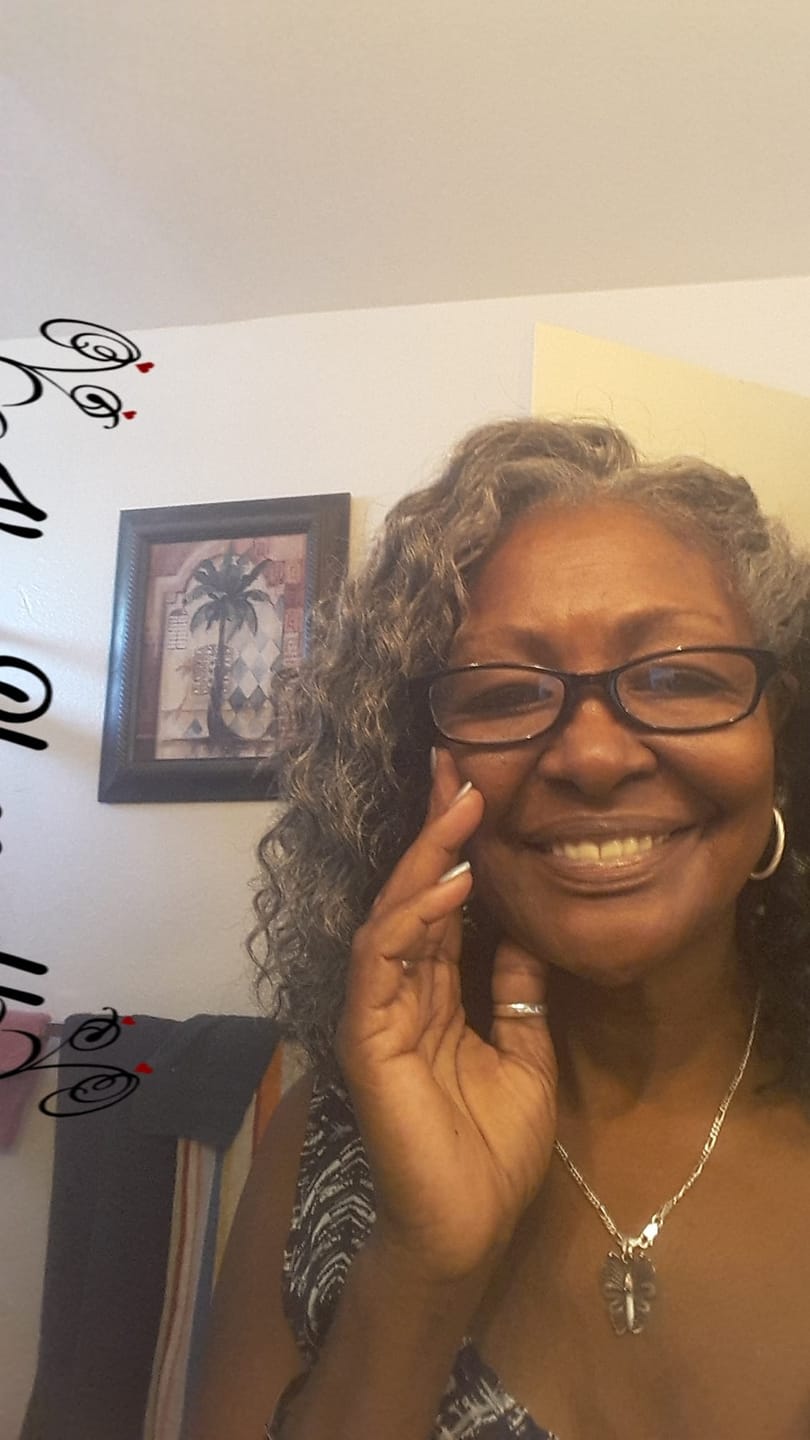 Customer photo review of Luvwin 13x4 Salt And Pepper Long Deep Curly Glueless Gray Color Pre-Cut Lace Wig