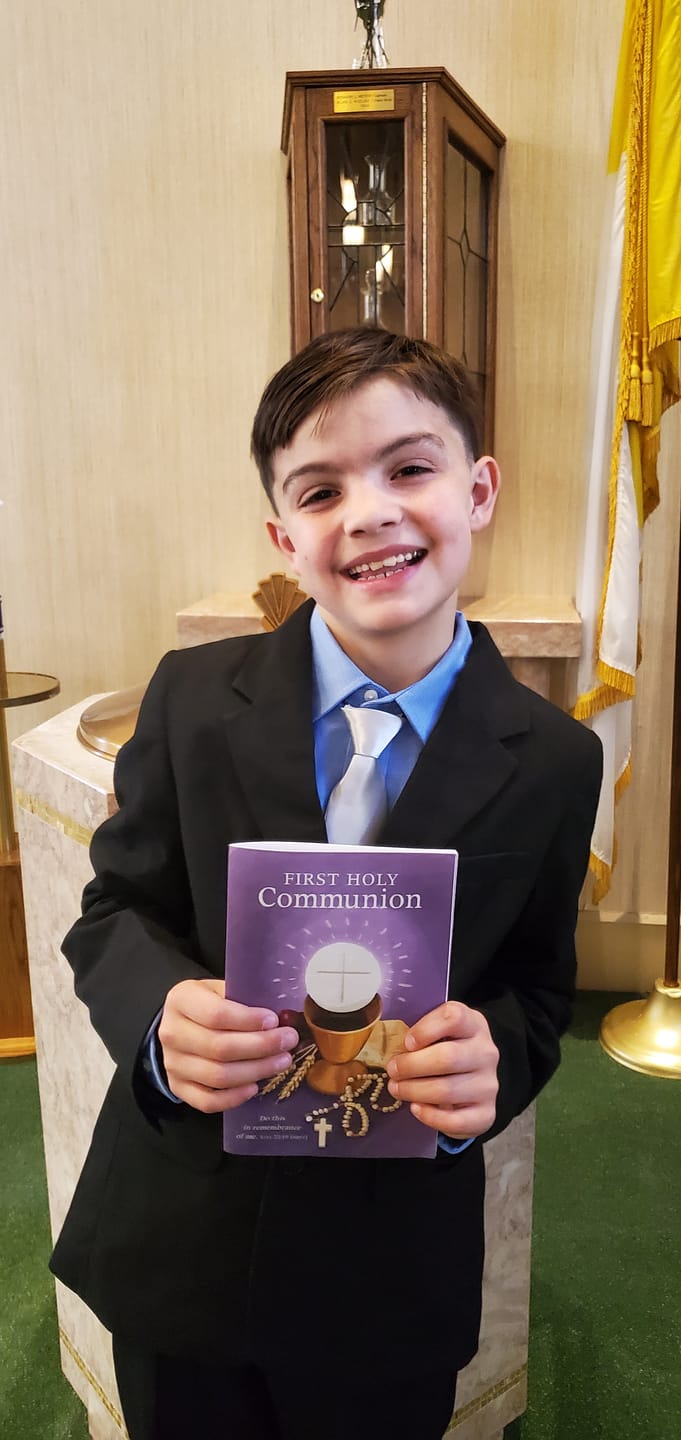 Customer photo review of Grandson, Never Lose Faith - Cross Necklace With Personalized Message Card (GS31-P)
