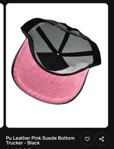 Customer photo review of Pu Leather Green Suede Bottom Trucker - Black