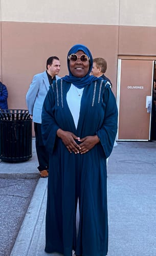 Customer photo review of Premium Jersey Hijab - Peacock