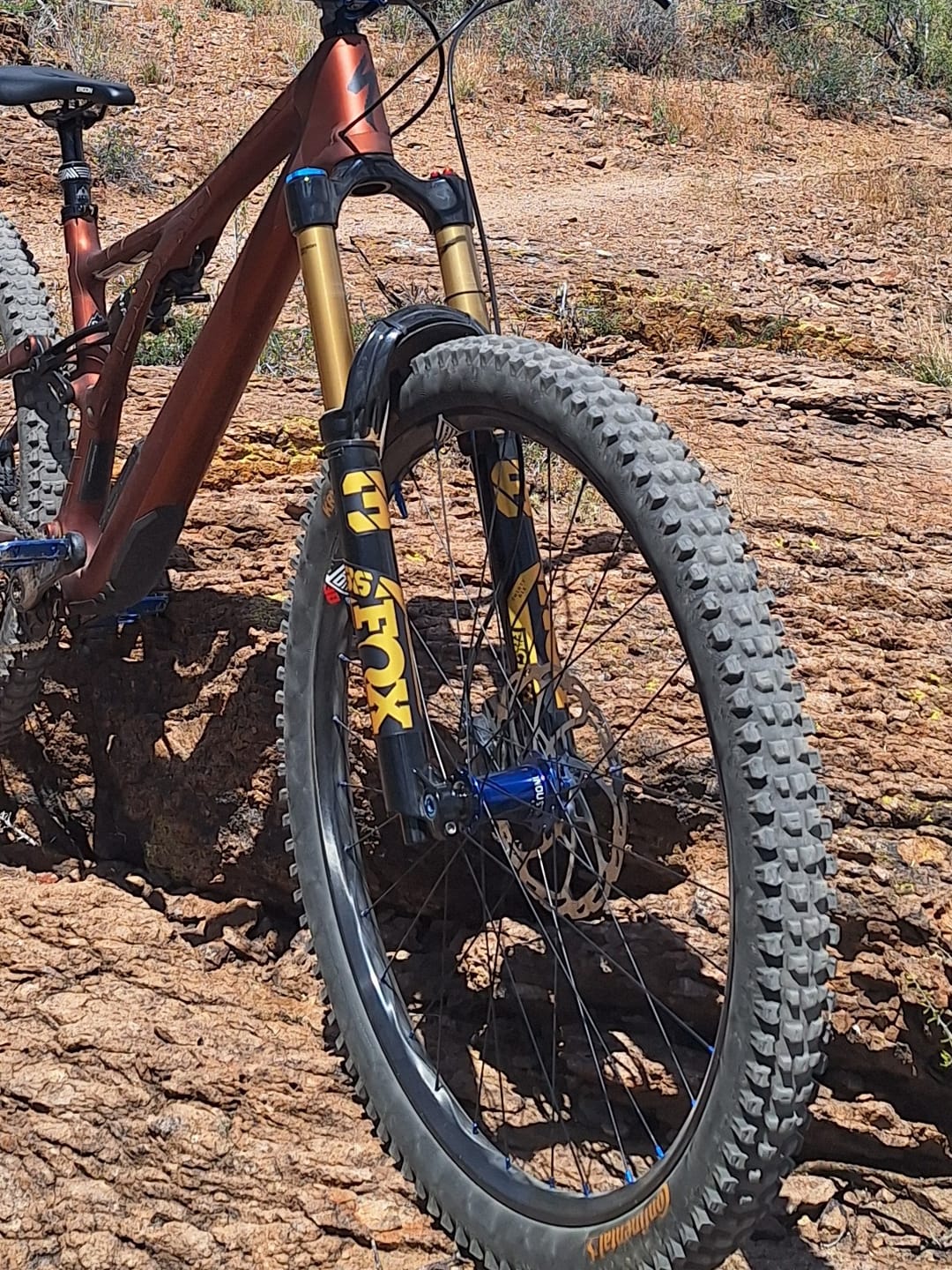 Customer photo review of Metallic Fox 36 Factory Fork Decal