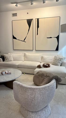 Customer photo review of Set of 2 Abstract Art #ABAO63