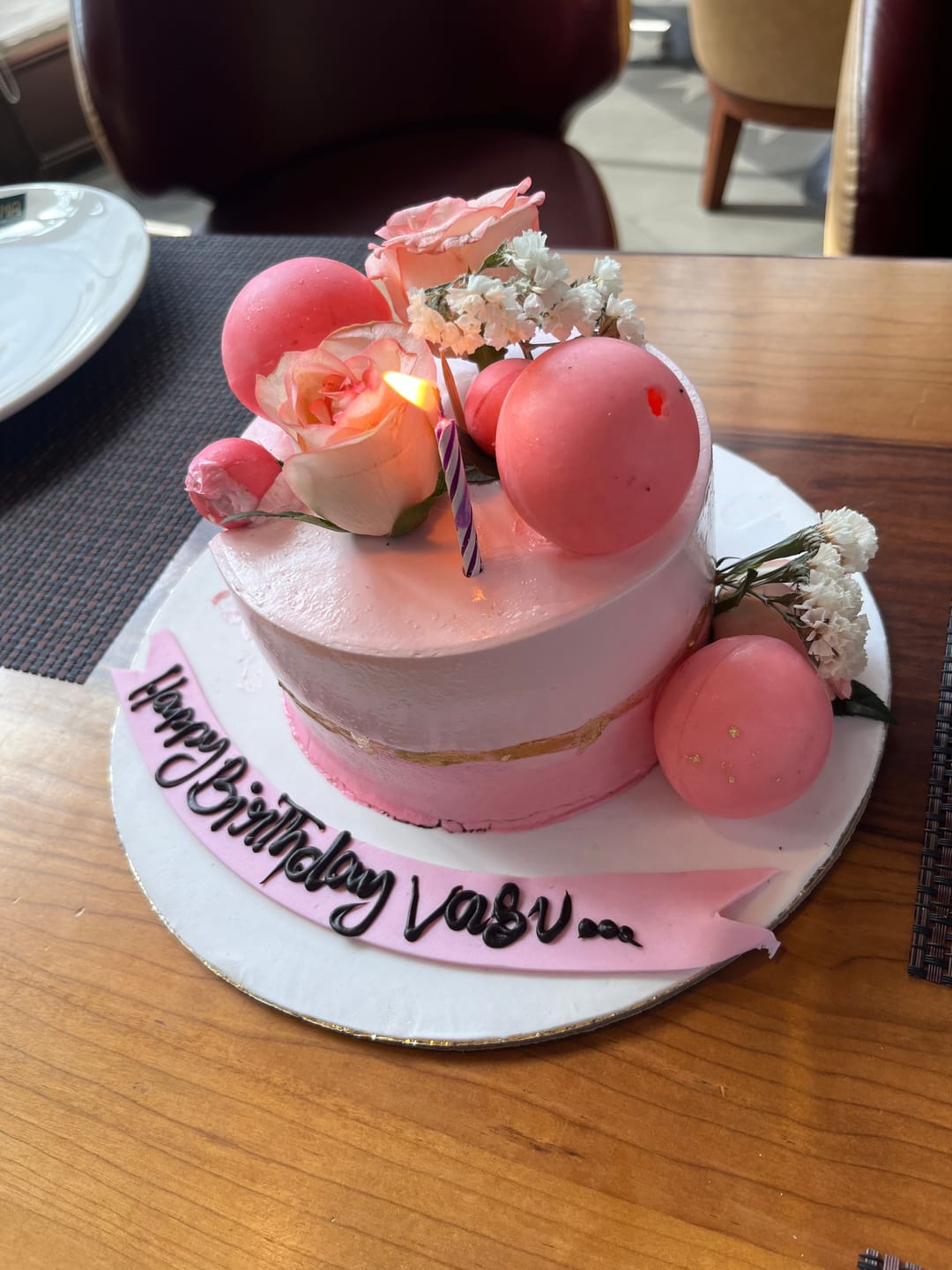 Customer photo review of Pretty Rosy Cake