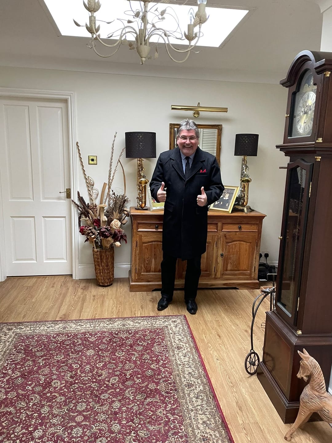 Customer photo review of Mens Overcoat in Wool - Black