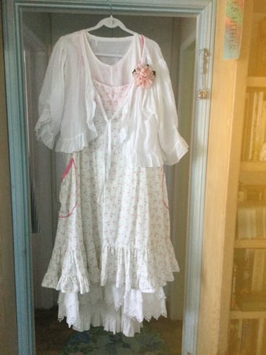 Customer photo review of Emma Pinafore in Cotton