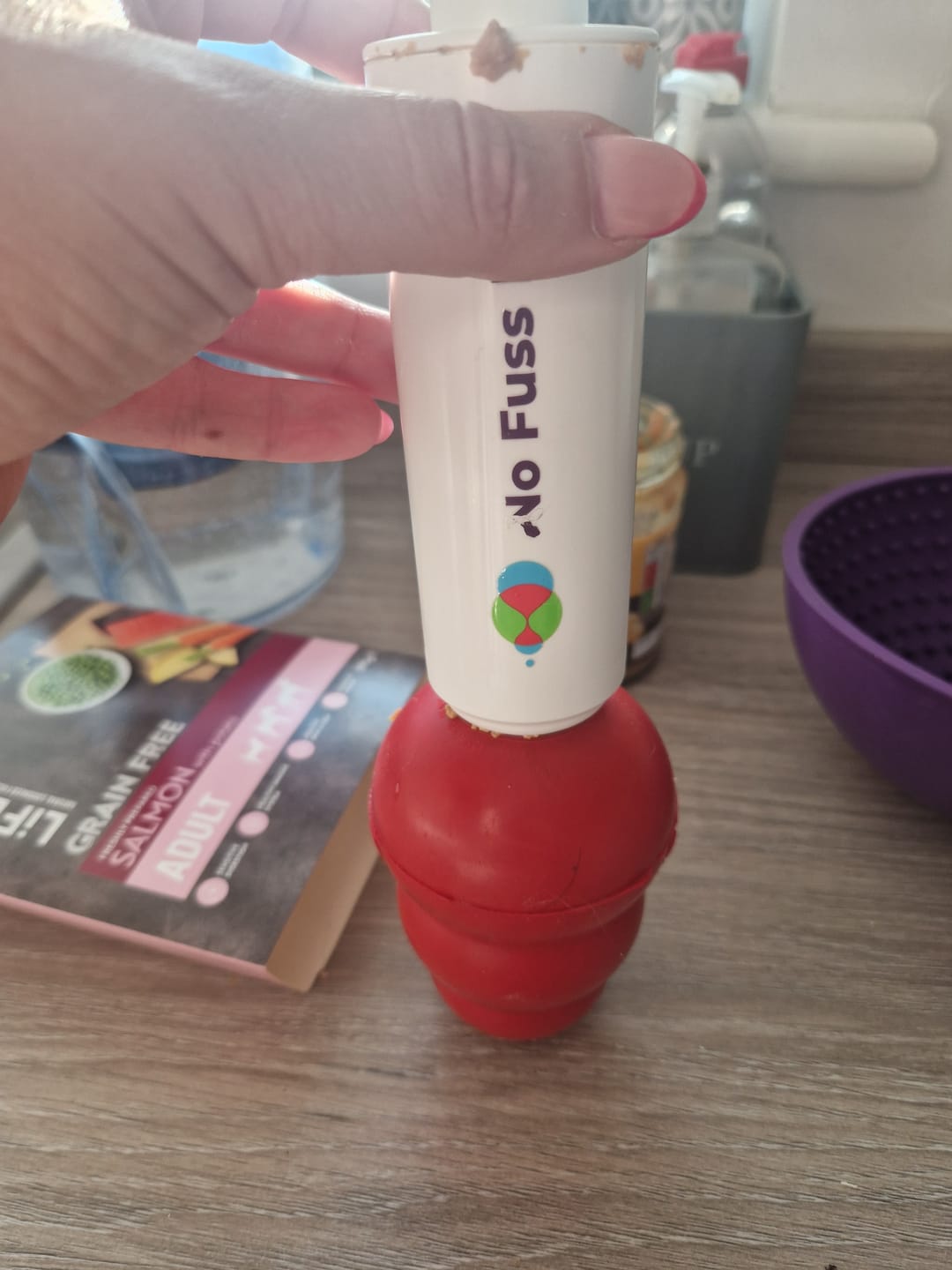 Customer photo review of No Fuss Fill® Enrichment Toy Filler