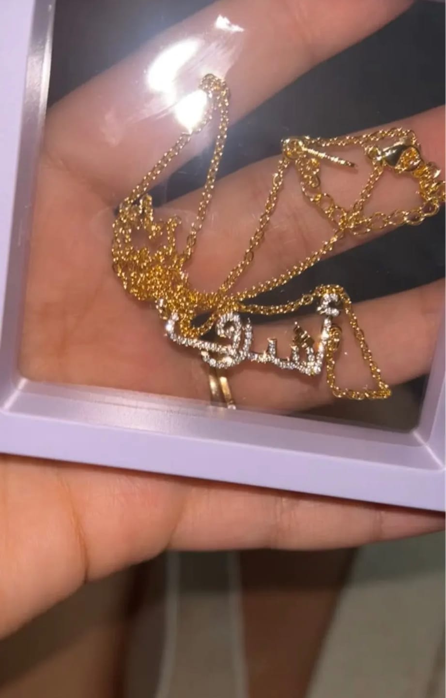 Customer photo review of Collier prénom Arabe avec Strass