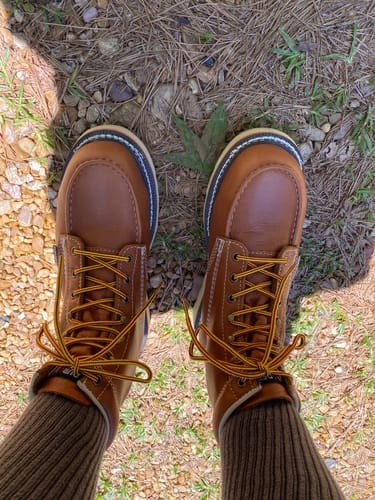 Customer photo review of 6 Inch Moc Steel Toe Boot