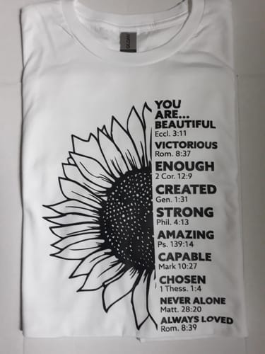 Customer photo review of Floral Agrapha DTF Transfer