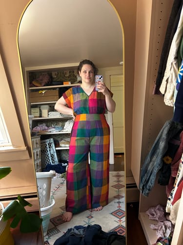 Customer photo review of MARIE CINCH JUMPER | MULTI CHEX