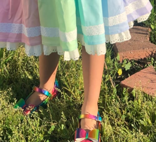 Customer photo review of [Rainbow] Bow Shoes