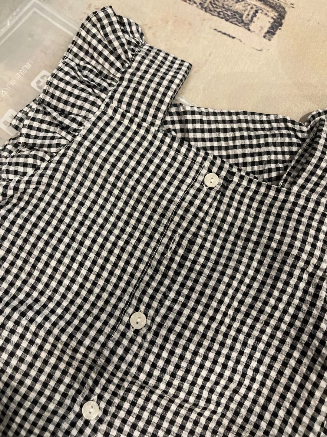 Customer photo review of Plaid Ruffle Shorts Set