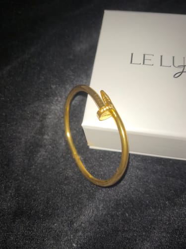 Customer photo review of Arielle Bracelet — Gold + Diamond