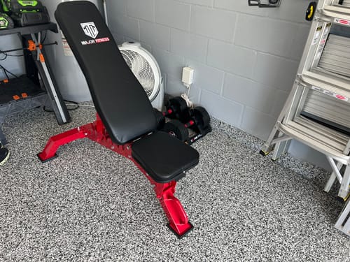 Customer photo review of Major Fitness Adjustable Bench | 1300Lbs Capacity Weight Bench PLT01