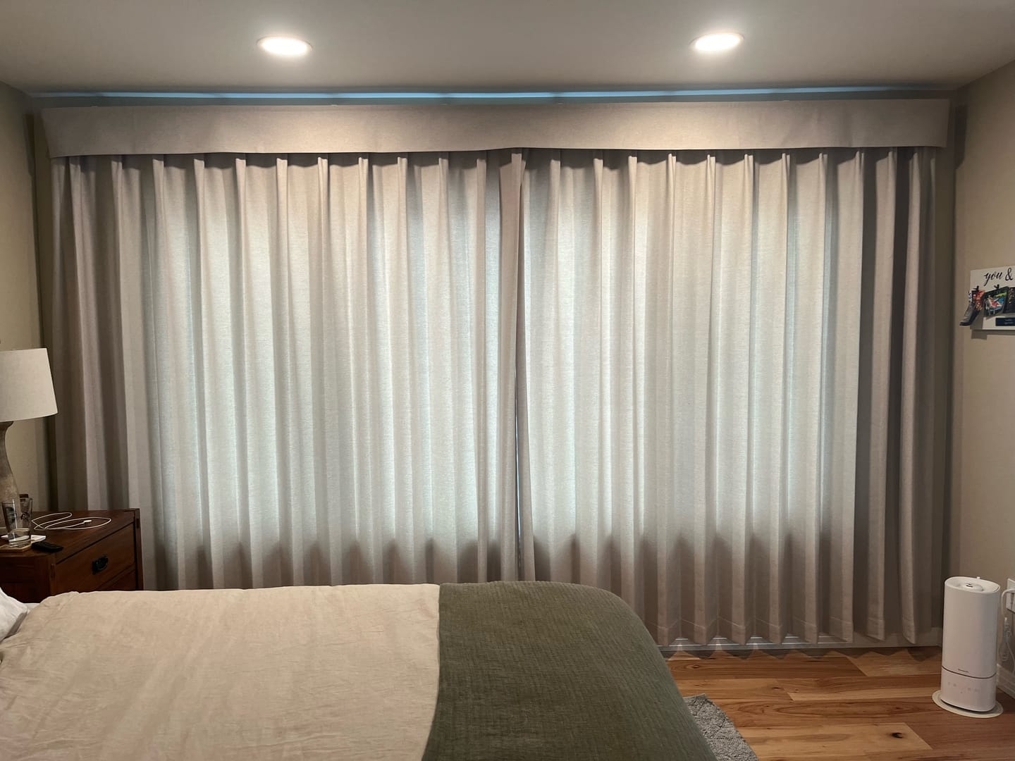 Customer photo review of SmartWings Motorized Drapery 90% Blackout