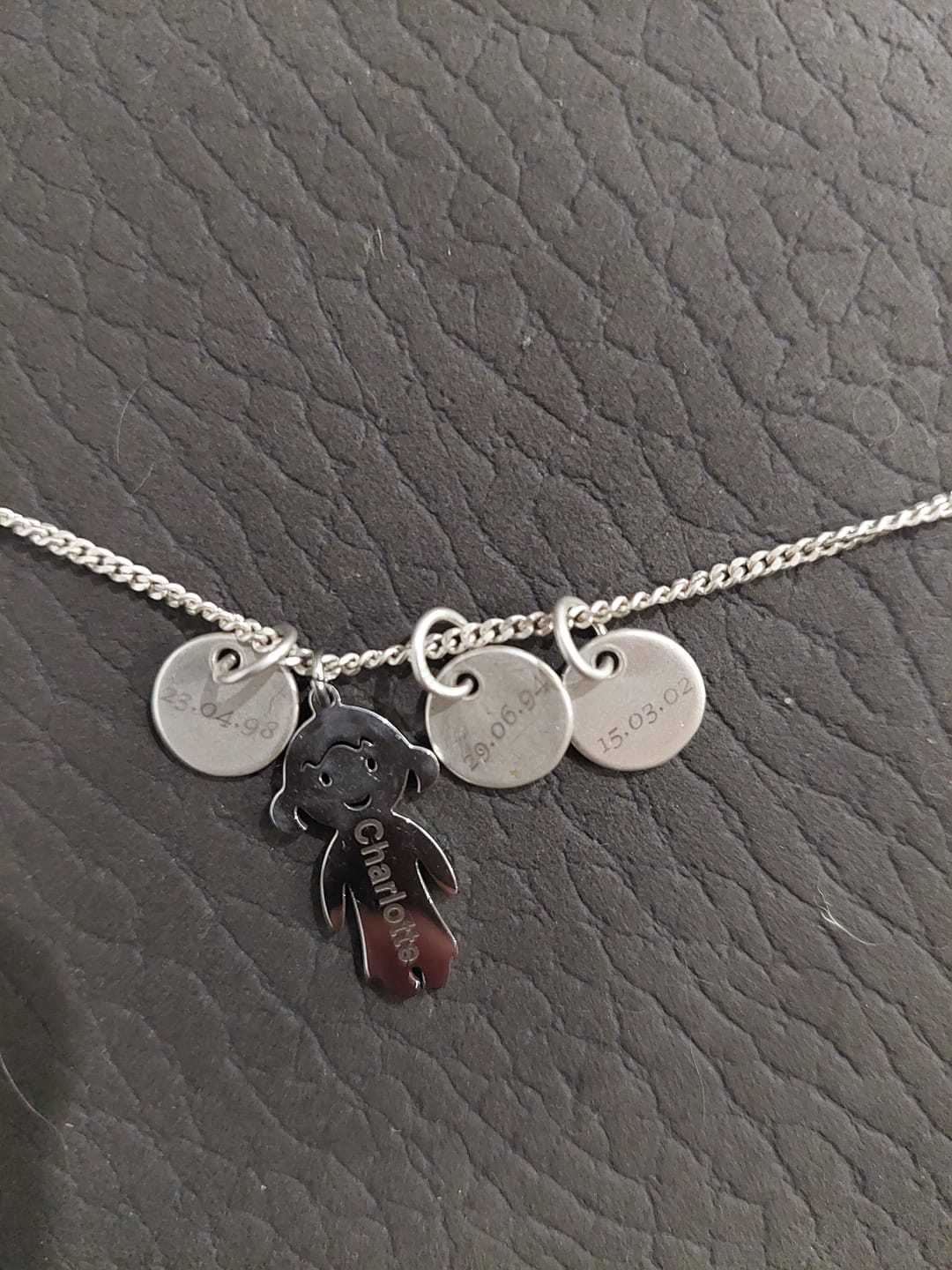 Customer photo review of Personalised My Children Necklace