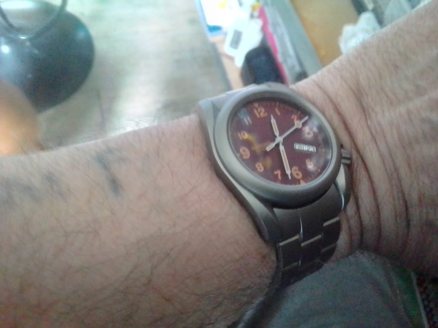 Customer photo review of 3-link Titanium Bracelet | 22mm lug width,Fits only for Voyager Watch
