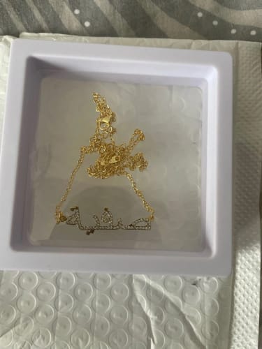 Customer photo review of Collier prénom Arabe avec Strass