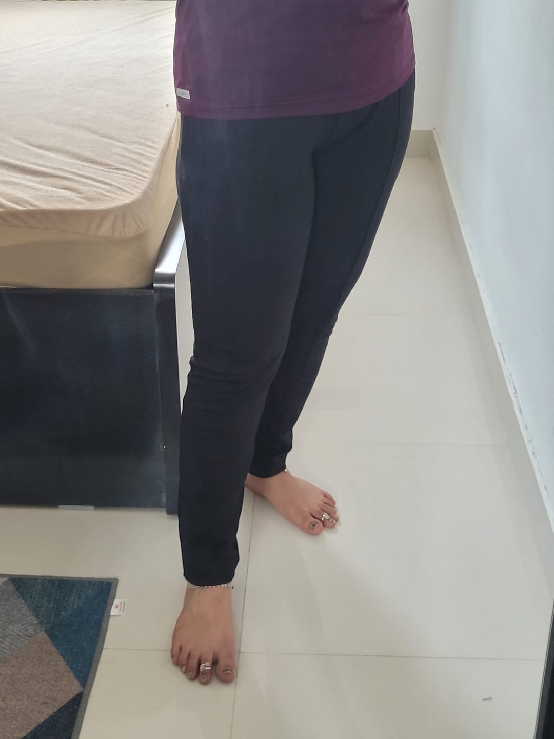 Customer photo review of Royal Blue 4-Way Stretchable Pants
