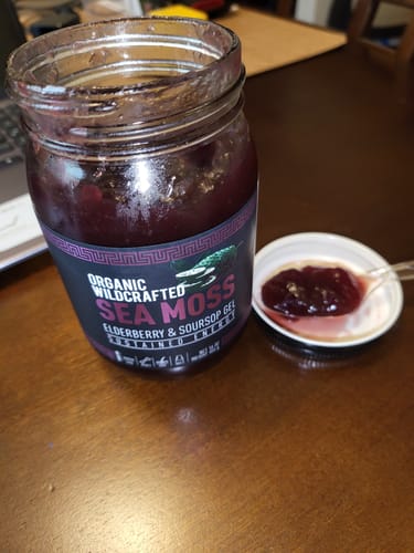 Customer photo review of Elderberry and Soursop Infused Sea Moss Gel