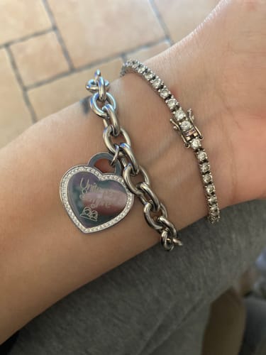 Customer photo review of Bracciale cuore con frasi