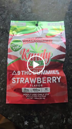 Customer video review of Strawberry Delta 9 THC Gummies 150mg