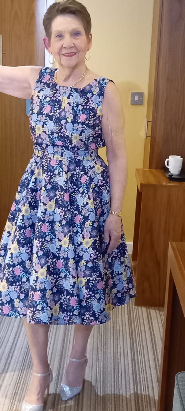 Customer photo review of Floral Drawings Rose & Hubble Cotton Poplin Fabric