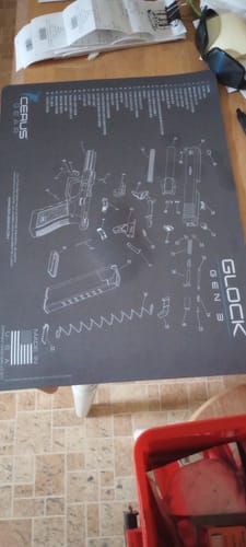 Customer photo review of Glock® Gen3 Schematic Handgun Mat