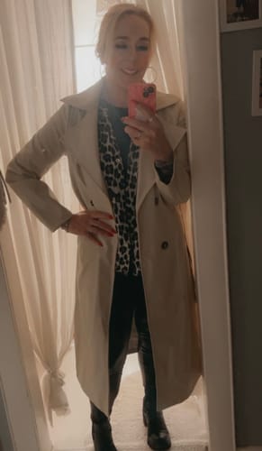 Customer photo review of Elodie Trenchcoat - Beige