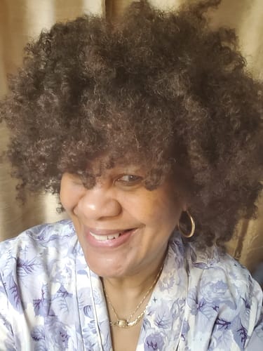 Customer photo review of Temporary Hair Color Gel - Sunset