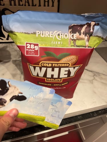 Customer photo review of Whey Protein Isolate Chocolate