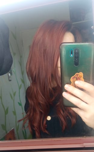 Reseña con foto de un cliente sobre Henna Jamila Hair (cobrizo natural 👩🏼‍🦰)