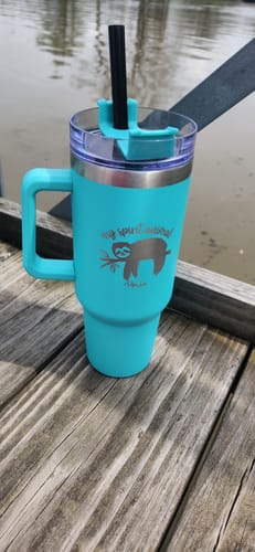 Customer photo review of Sloth My Spirit Animal Premium 40oz Tumbler (Free Straw)