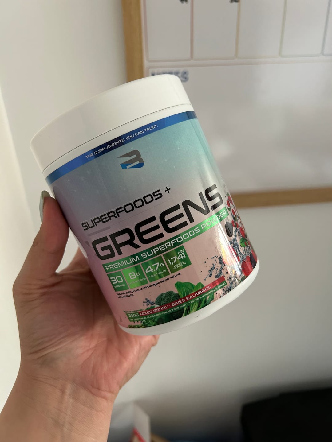Customer photo review of Believe Supplements - Superfoods + Greens - 300g