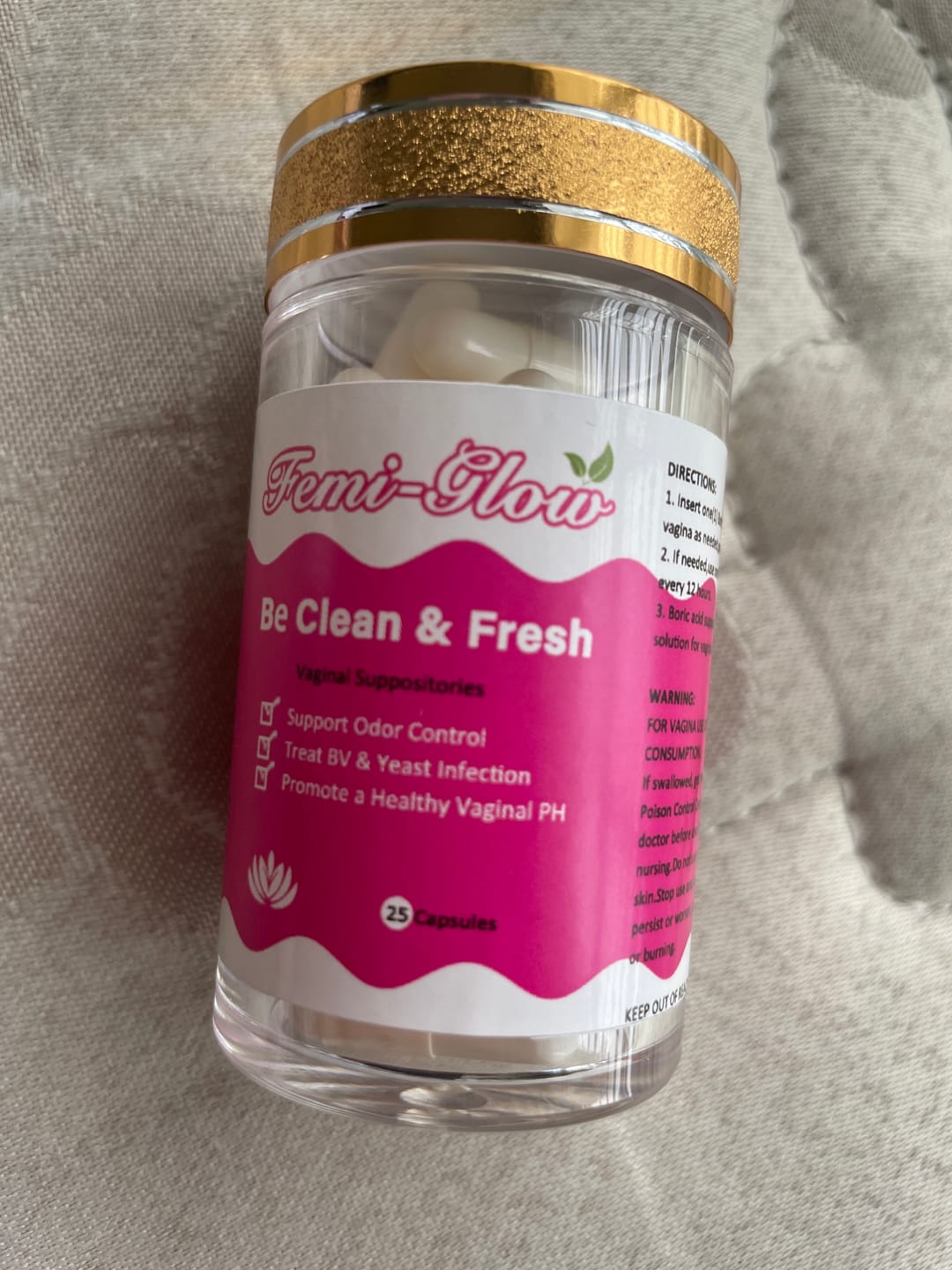 Customer photo review of Be Clean & Fresh