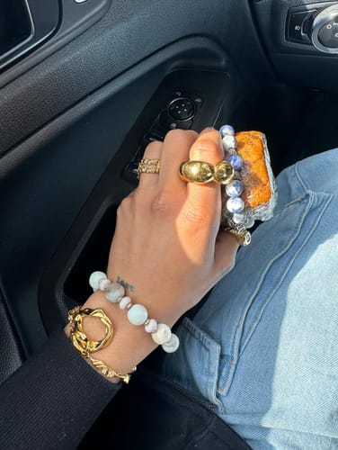 Customer photo review of Rugged Loop 18k Gold Plated Cuff Bracelet