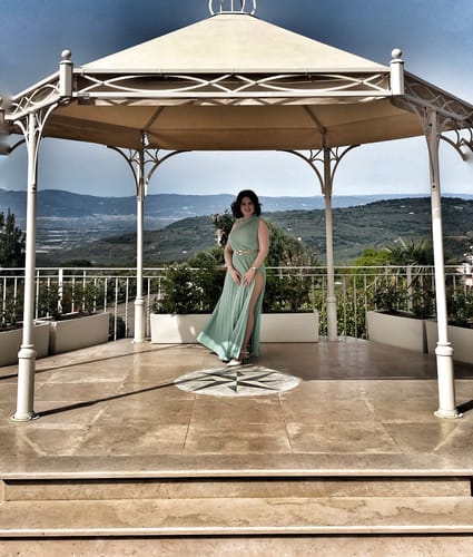 Customer photo review of Abito Serendipity Lurex con monospalla greca